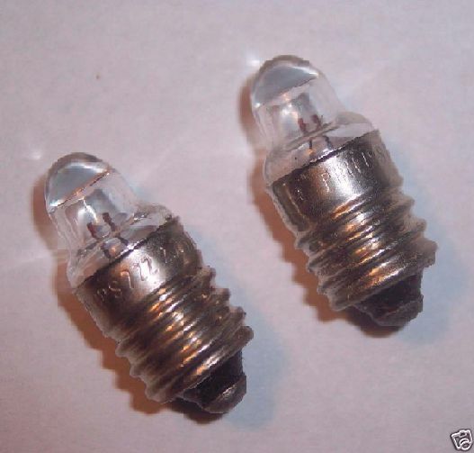 Ruiandsion 4x E10 LED Screw Base Bulbs – DC 3V, Warm White, Positive Earth, For 2-Cell Replacements (Model 222)