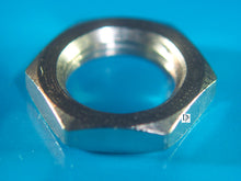 Panel Nut, 1/2" Nut 3/8"-32, Hex Brass Thick Bright Nickel Plated Jam Nuts PK5