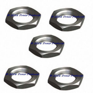 Panel Nut, 3/8" Nut 5/16"-32, Hex Brass Bright Nickel Plated 1/16h Jam Nuts PK5