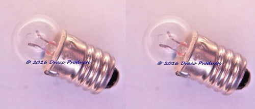2X Set Miniature E10 Bulb #50 Screw Bulb lamp for 7.5-Volt 0.22A  5D-Cell 1000hr