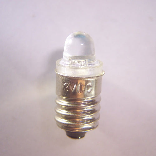 Epistar LED 0.5W E10 Screw Lens Bulb 3V .02A for 2-Cell Replacement for:  222