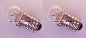 Set 2X Miniature E10 Screw Bulb #123 lamp 1.25V 0.3A For 1-Cell Flashlight 10Hrs