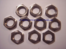 10 Pack Panel Nuts 7/16" 5/16"-32, Hex Brass Thick Bright Nickel Plated Jam Nut