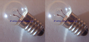 2X Set of #605 Miniature E10 Screw Bulb lamp 6V 6.2V .5A for 5D Cell Flashlights
