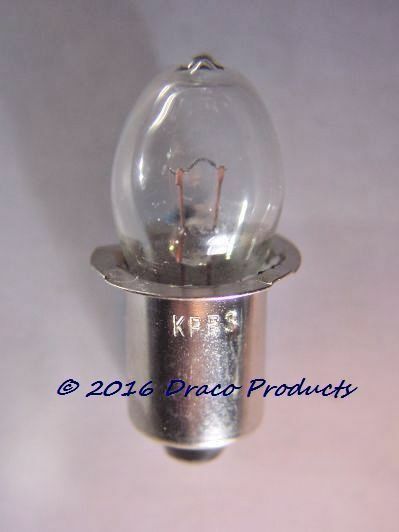 KPR103 KPR3 (K3) KPR139 Krypton Bulb 3.6V .75-.9A Flashlight Lamp for –  Draco Products