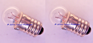 Set 2X Miniature E10 Screw Bulb #131 lamp 1.3V 0.1A For 1-Cell Flashlight 50 Hrs