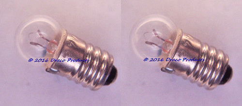 Set 2X Miniature E10 Screw Bulb #123 lamp 1.25V 0.3A For 1-Cell Flashlight 10Hrs