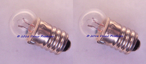 Set 2X Miniature E10 Screw Bulb #123 lamp 1.25V 0.3A For 1-Cell Flashlight 10Hrs