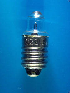 2PK Screw Lens Bulbs 2.25V .25A  E10 Base Replacement for #222 GE-222 2R6/2R10
